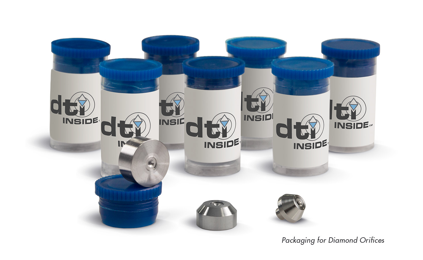 dti™ ist auf die Entwicklung und Produktion von Diamantblenden, Düsen und Baugruppen für die Wasserstrahlschneidindustrie spezialisiert.